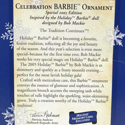 Ornament, Hallmark, Celebration Barbie #6, 2005