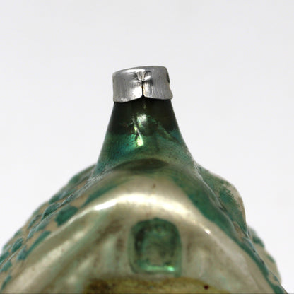 Ornaments, Christmas Mercury Blown Glass, Cottage House, Lauscha, Germany, Antique