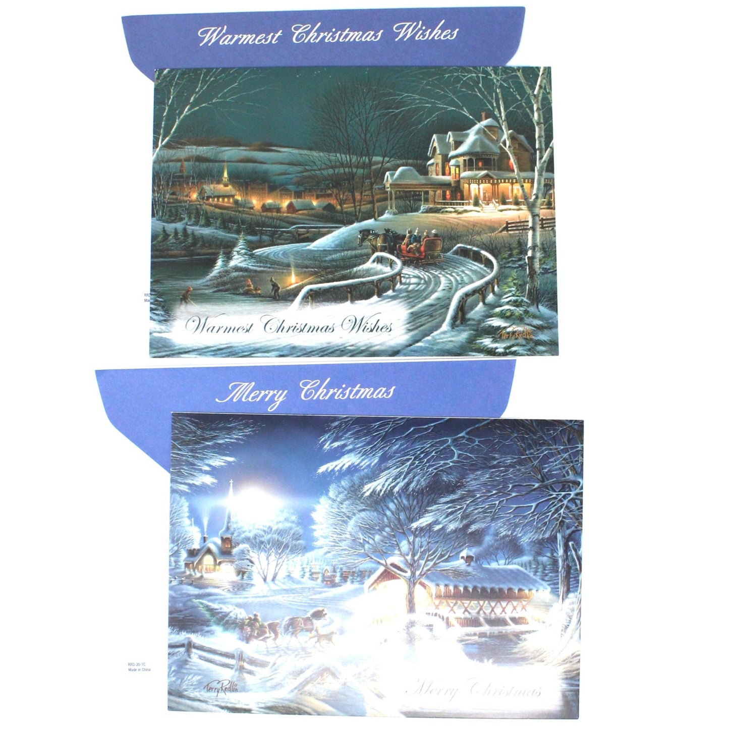 Greeting Card / Christmas, Set of 7 Cards, True Meaning of Christmas Collection, Terry Redlin, Unused w/Envelopes, Vintage, SOLD