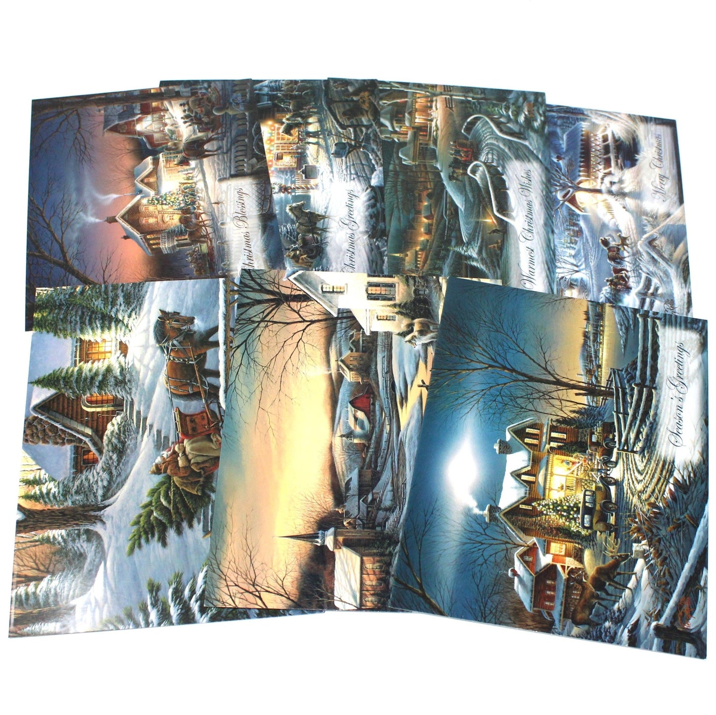 Greeting Card / Christmas, Set of 7 Cards, True Meaning of Christmas Collection, Terry Redlin, Unused w/Envelopes, Vintage, SOLD