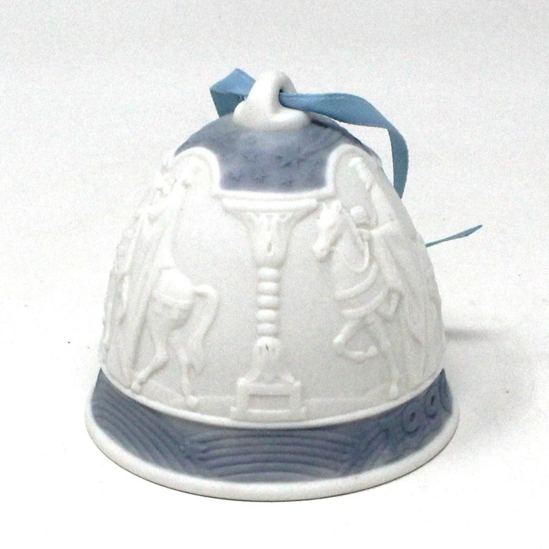 Ornament, Lladro, Annual Christmas Bell, Blue 1990, Porcelain, Vintage, SOLD