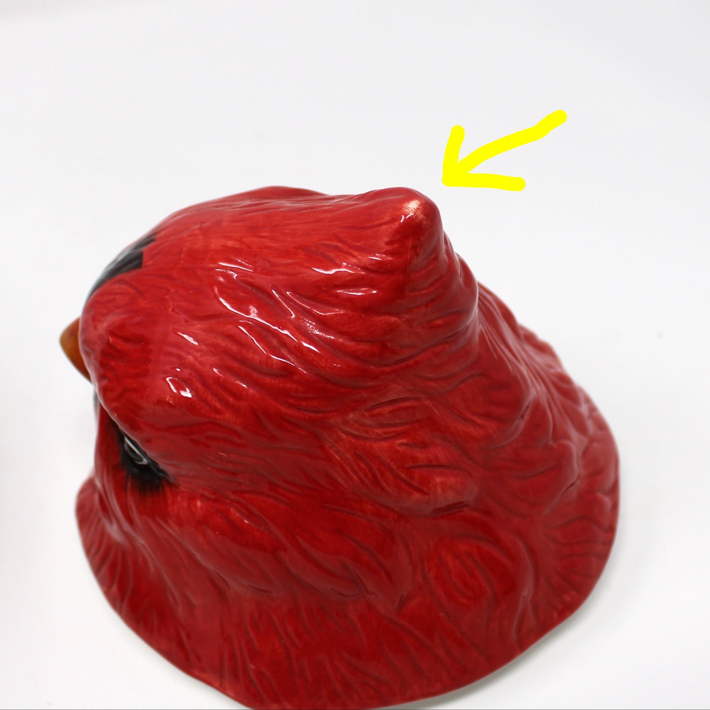 Cookie Jar, Figural Red Cardinal Shaped, Biscuit Canister, Christmas Kitchen Decor, Vintage