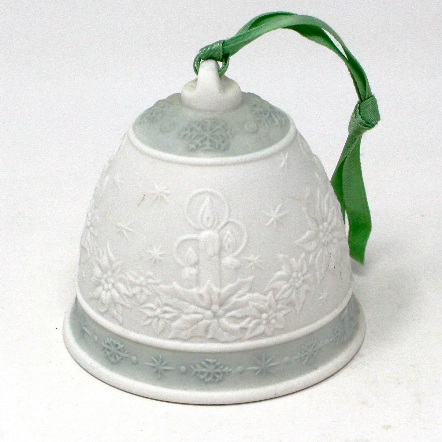 Ornament, Lladro, Annual Christmas Bell, Green 1992, Porcelain, Vintage, SOLD