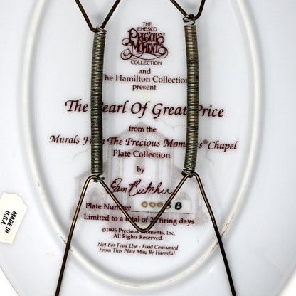 Decorative Plate, Hamilton Collection, Precious Moments, The Pearl Of Great Price, Vintage 1995