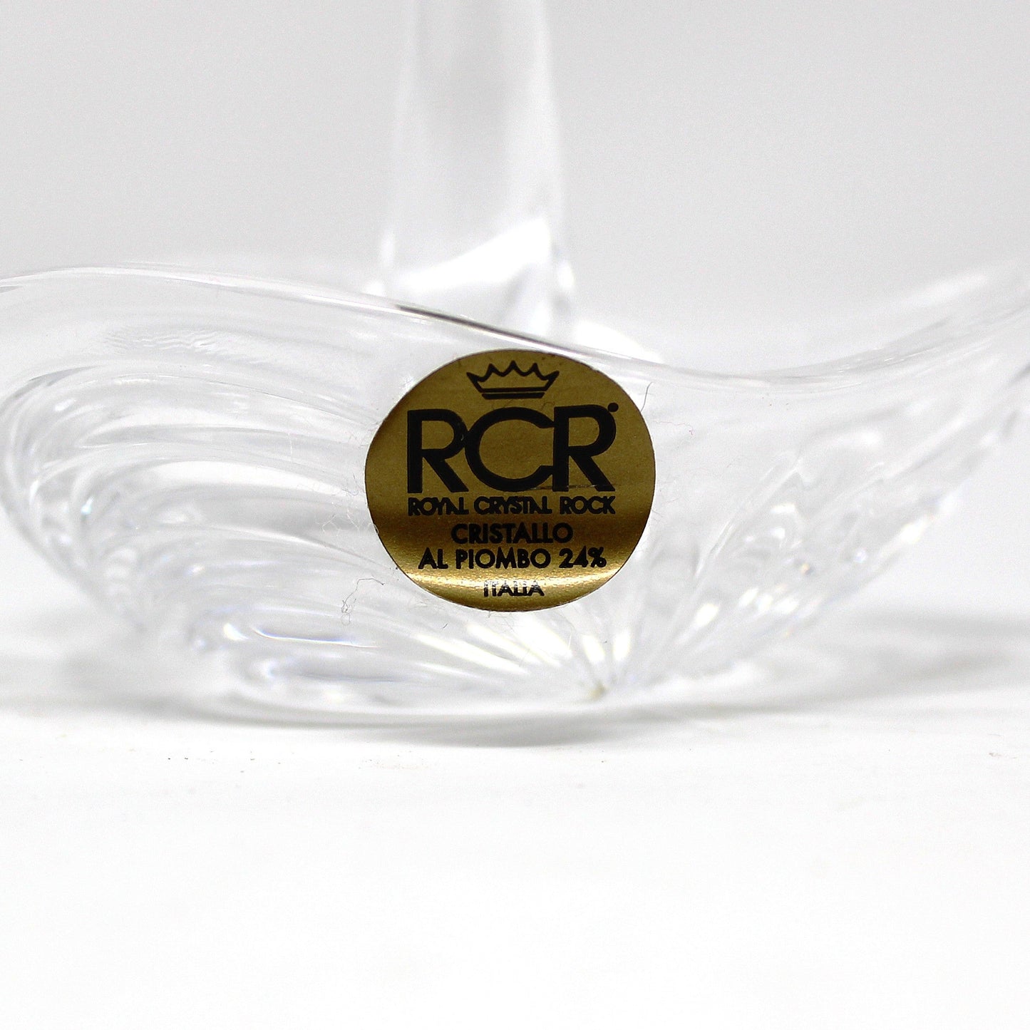 Ring Holder, Royal Crystal Rock, RCR, Aurea 24% Lead Crystal, Italy, Vintage