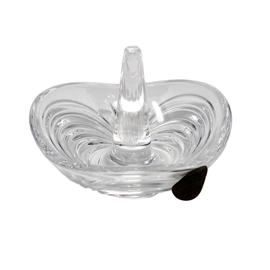 Vintage Ring Holder, RCR (Royal Crystal Rock), Italian 24% Lead Crystal, Aurea Pattern.
