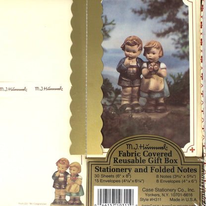 Stationery, Hummel, We Congratulate, Fabric Covered Gift Box, Unused Case Stationery Co, Vintage