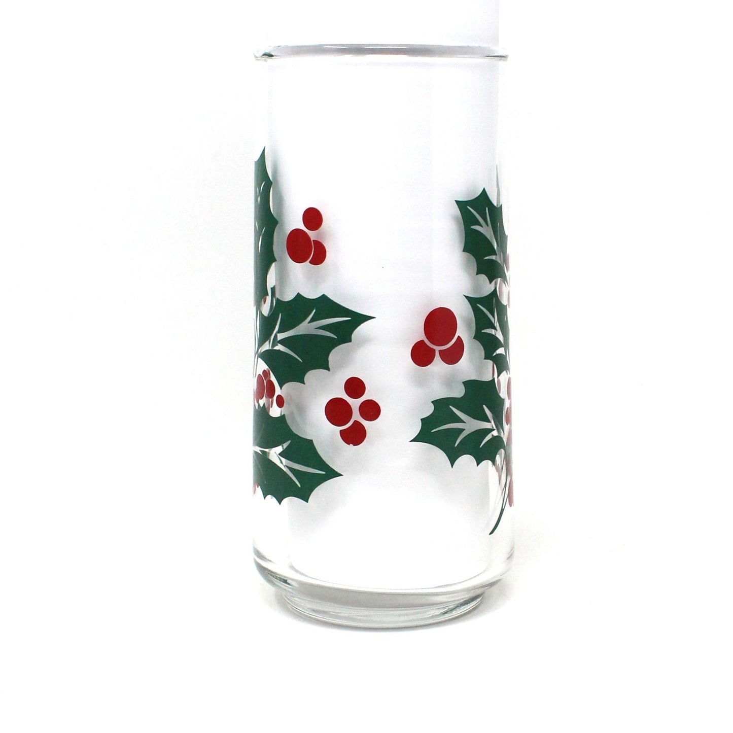 Glasses, Bartlett Collins, Christmas Holly Tumblers / Tom Collins, Set of 6, Vintage, SOLD
