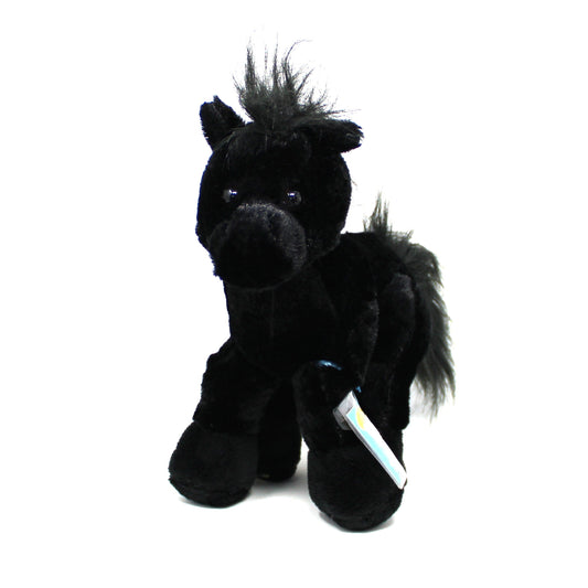 Plush Toy, GANZ, Black Stallion, Webkinz Virtual Pet, Collectible Unused Code, 2007