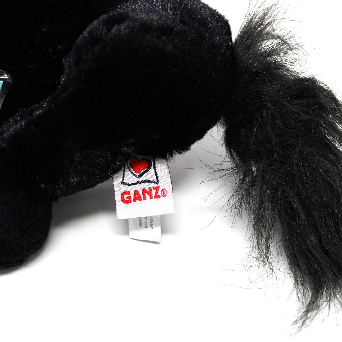 Plush Toy, GANZ, Black Stallion, Webkinz Virtual Pet, Collectible Unused Code, 2007