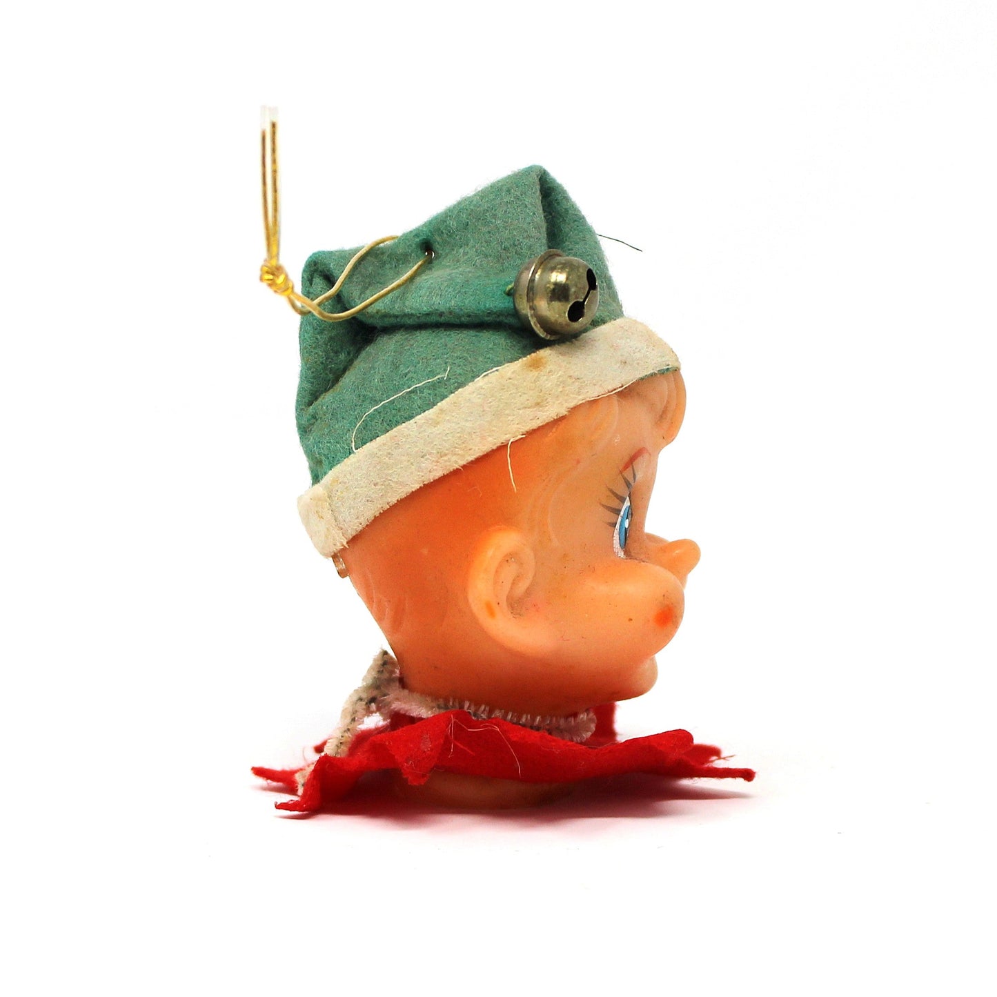 Ornaments, Pixie Elf Christmas Light Cover, Mid Century Collectible, Green OR Red Sold Separately, Vintage