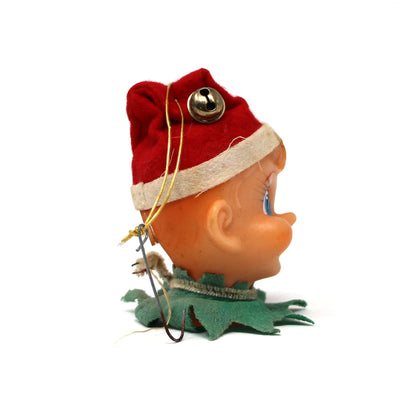 Ornaments, Pixie Elf Christmas Light Cover, Mid Century Collectible, Green OR Red Sold Separately, Vintage