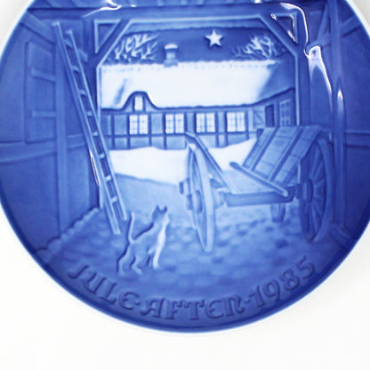 Decorative Plate, Copenhagen Jule After 1985, Christmas Eve in the Farmhouse, Vintage