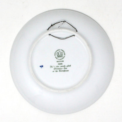 Decorative Plate, Copenhagen Jule After 1985, Christmas Eve in the Farmhouse, Vintage