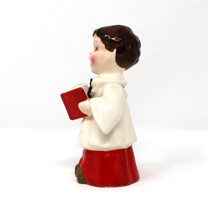 Figurine, Christmas Choir Boy, Hand Painted, Kreiss Japan Ceramic, Vintage