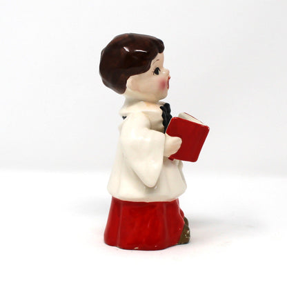 Figurine, Christmas Choir Boy, Hand Painted, Kreiss Japan Ceramic, Vintage