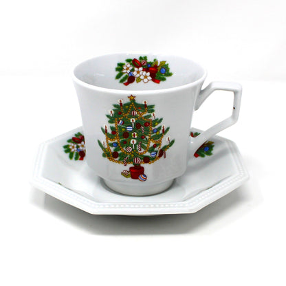 Dinnerware, Fairfield, Peace on Earth Christmas Tree Pattern, Service for 4 (16 Pcs), Vintage