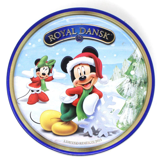 Gift Tin / Cookie Tin, Mickey and Minnie Limited Edition Christmas 2013, Cobalt Blue, Royal Dansk
