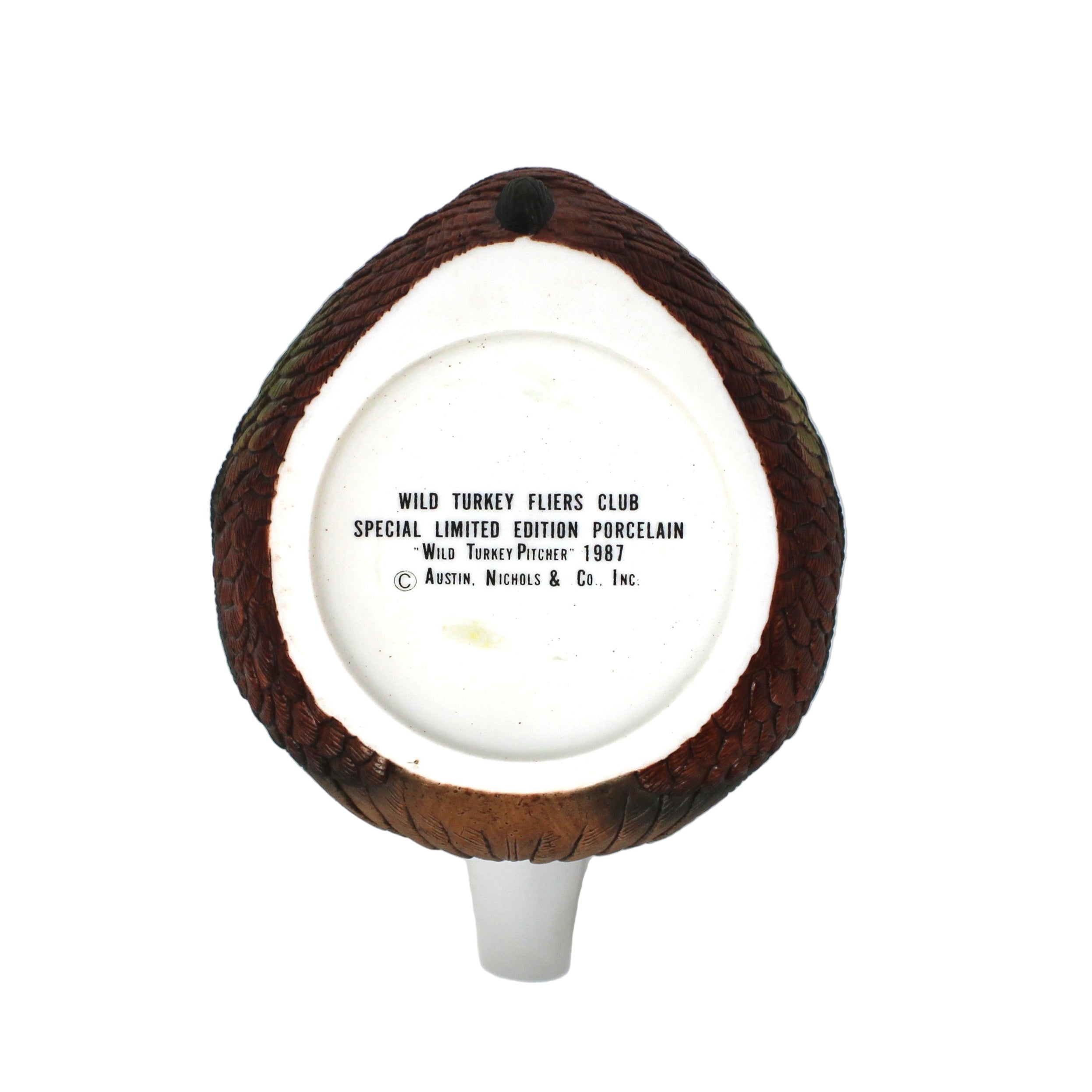 Pitcher, Figural Turkey Shaped, Wild Turkey Fliers Club, Austin