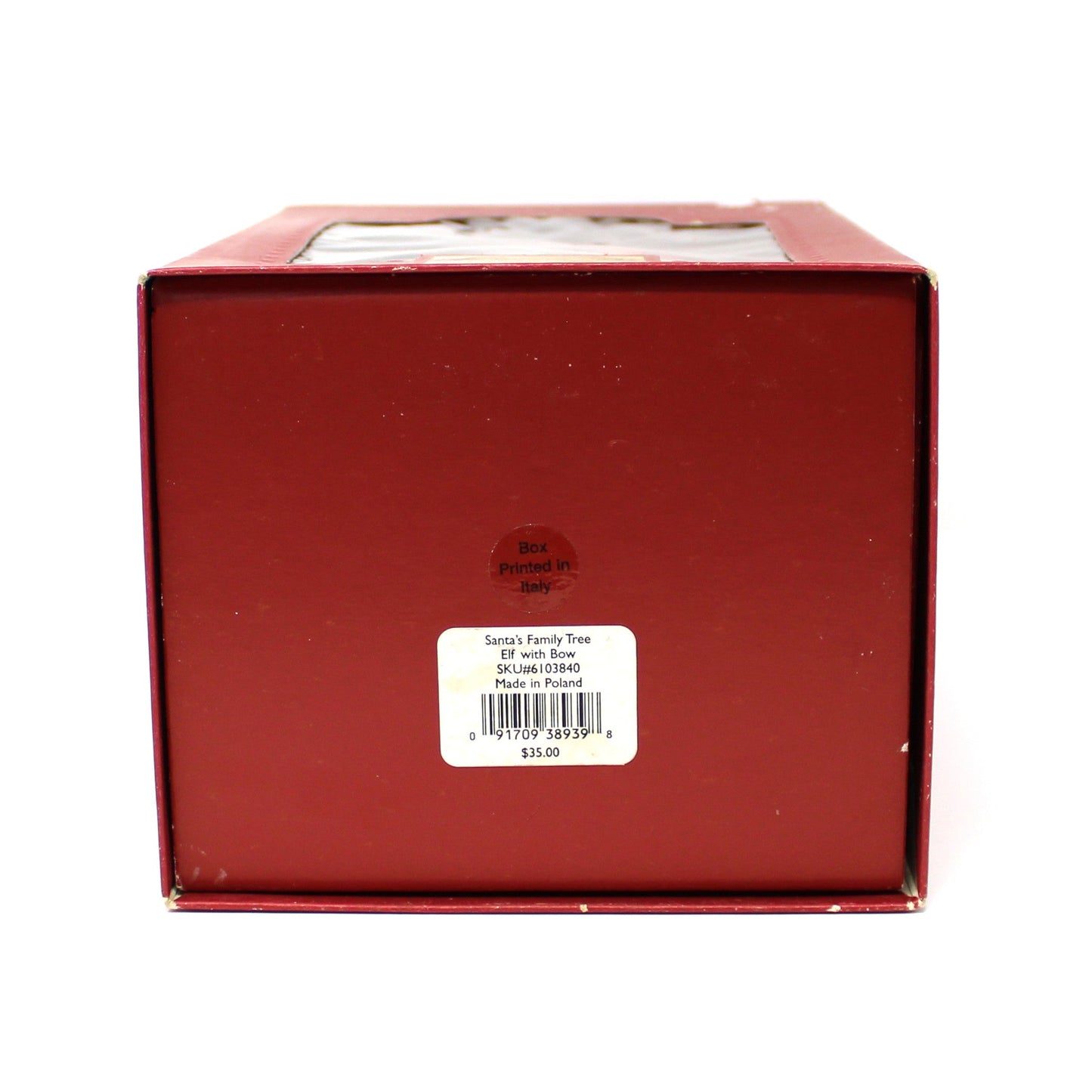 Ornaments, Lenox, Elf with Bow, Blown Glass, Santa's Family Tree Collection, Poland 2001