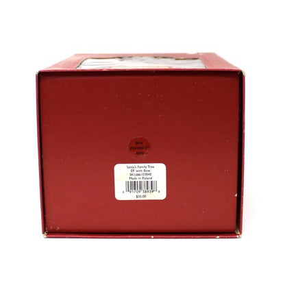 Ornaments, Lenox, Elf with Bow, Blown Glass, Santa's Family Tree Collection, Poland 2001