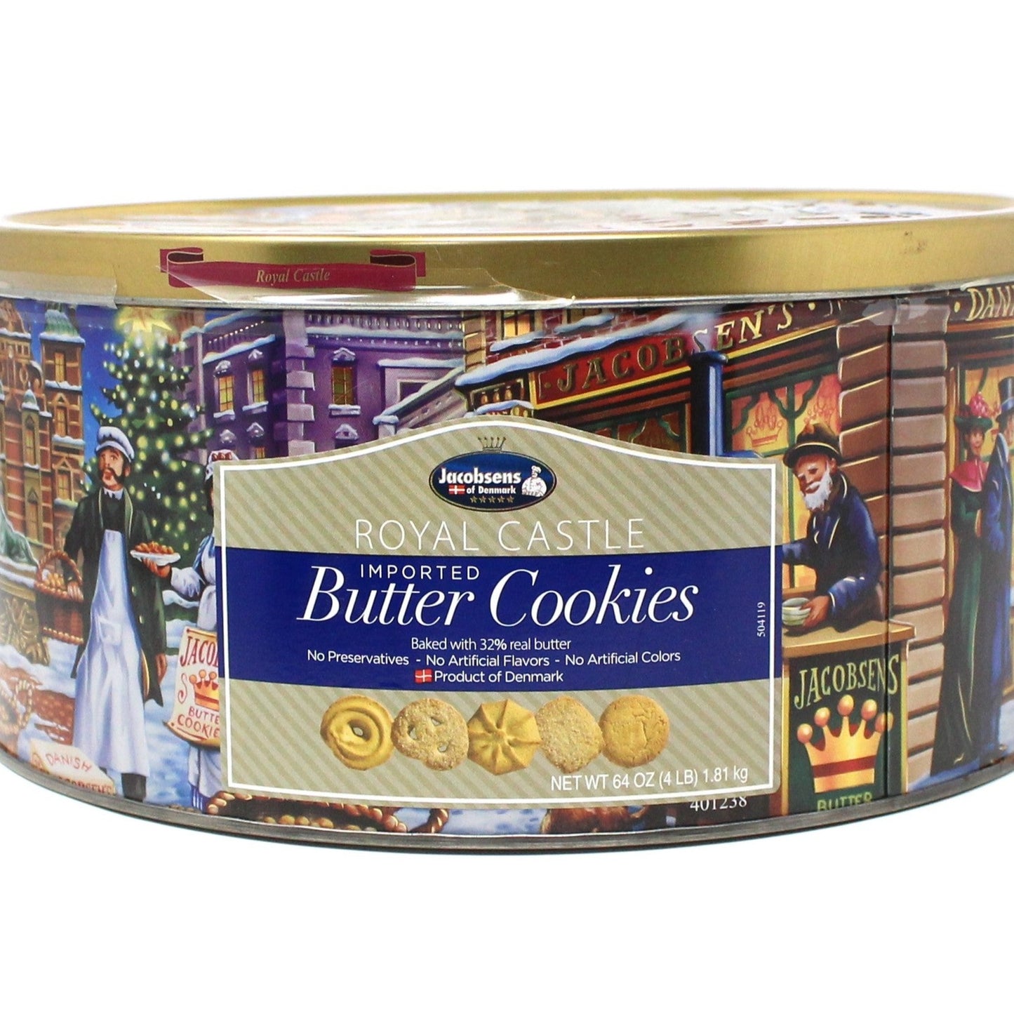 Gift Tin / Cookie Tin, Jacobsen Bakery, Royal Castle, Collectible Tin Denmark