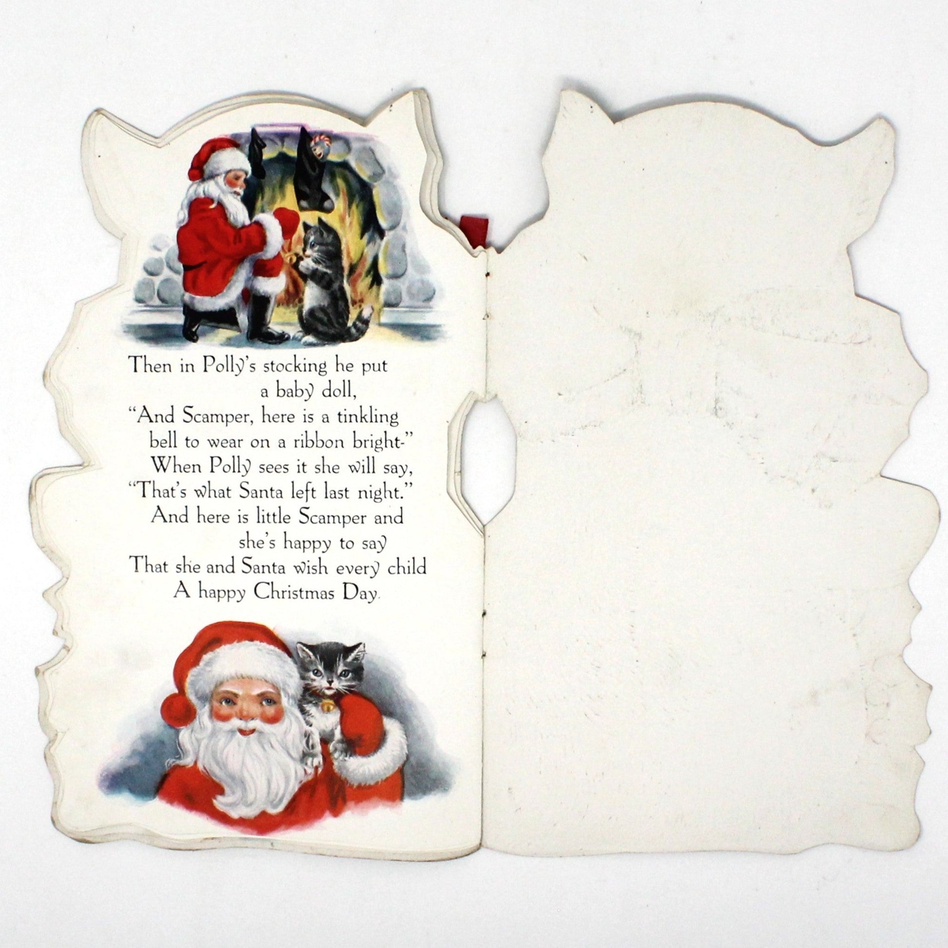 Vtg Christmas Card  THE STORY OF CHRISTMAS  Parchment Paper