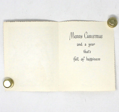 Greeting Card / Christmas Card, Angels with Tree / Violin, Glitter, Unused with Envelope, Original Coronet, Vintage Set of 2