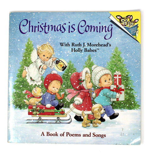 Children's book titled 'Christmas is Coming' on a white surface