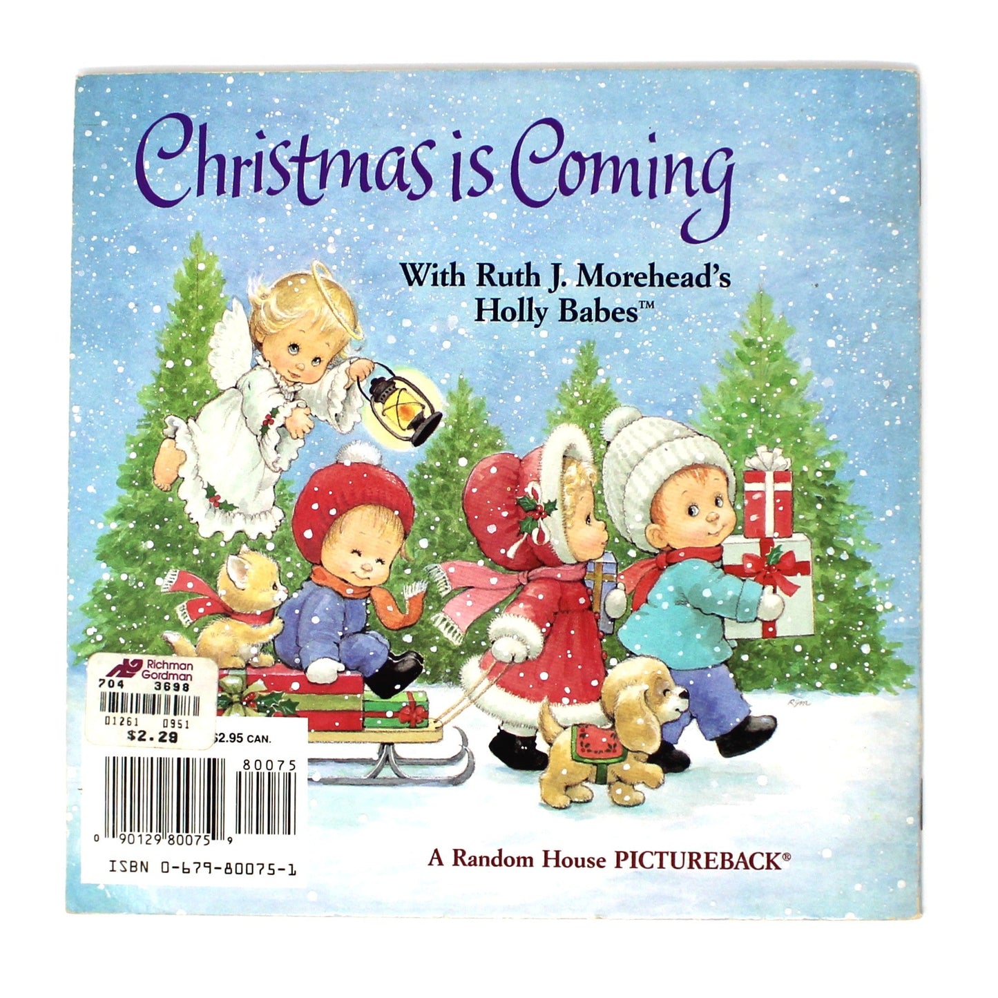 Children's Book, Christmas is Coming, Ruth Morehead Holly Babes, Softcover, Vintage 1990