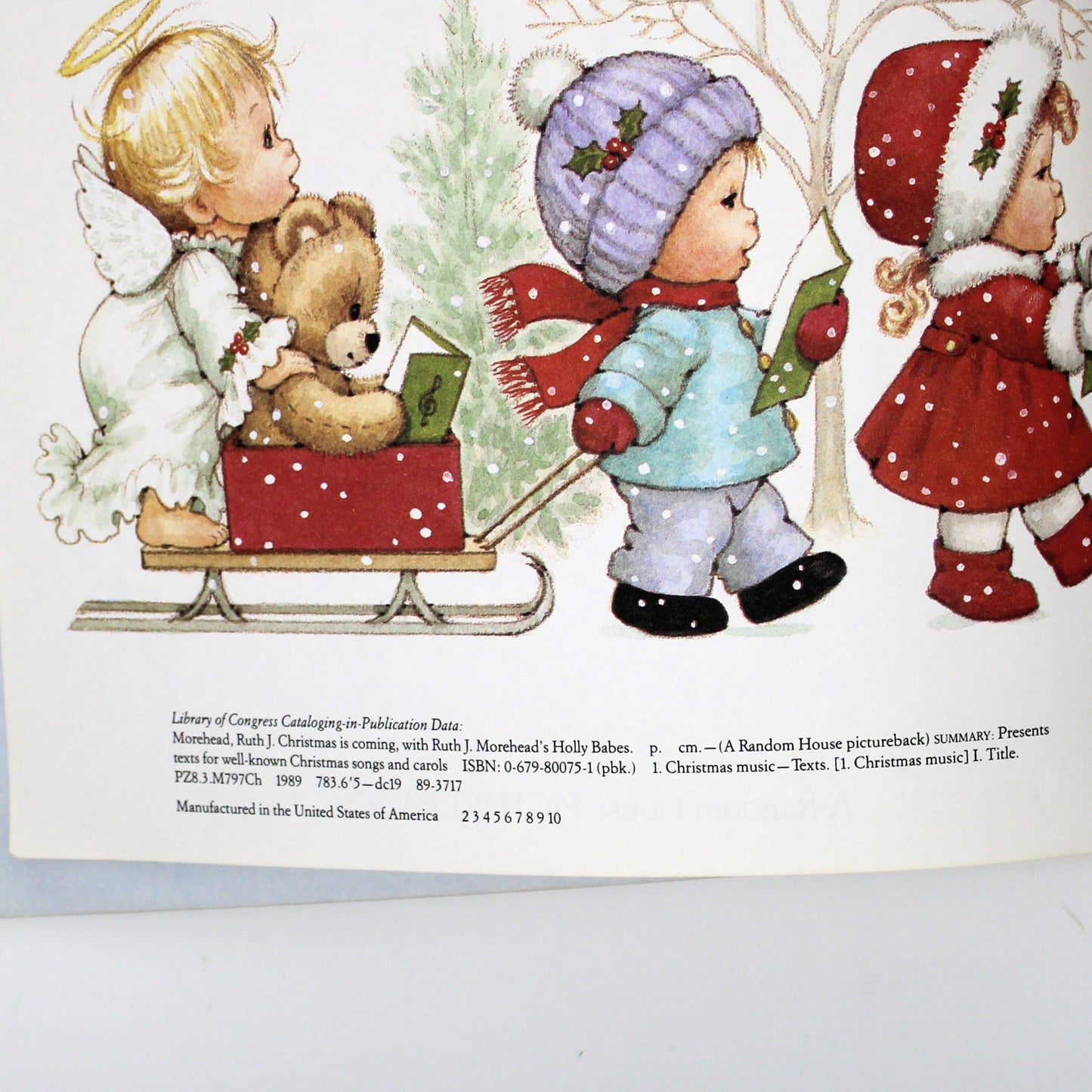 Children's Book, Christmas is Coming, Ruth Morehead Holly Babes, Softcover, Vintage 1990