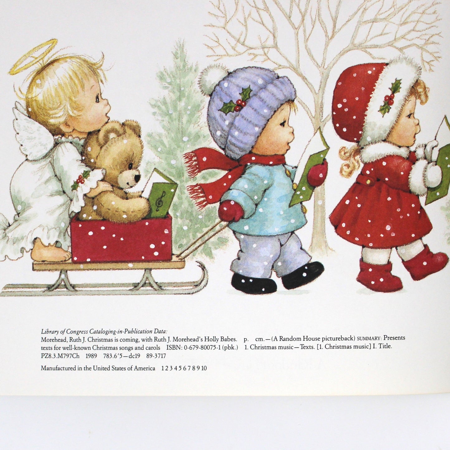 Children's Book, Christmas is Coming, Ruth Morehead Holly Babes, Softcover, Vintage 1990