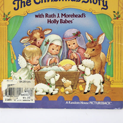 Children's Book, The Christmas Story, Ruth Morehead Holly Babes, Softcover, Vintage 1986