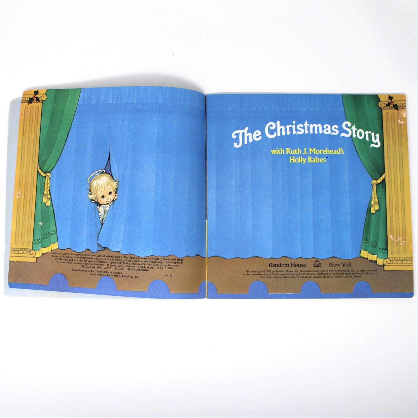 Children's Book, The Christmas Story, Ruth Morehead Holly Babes, Softcover, Vintage 1986