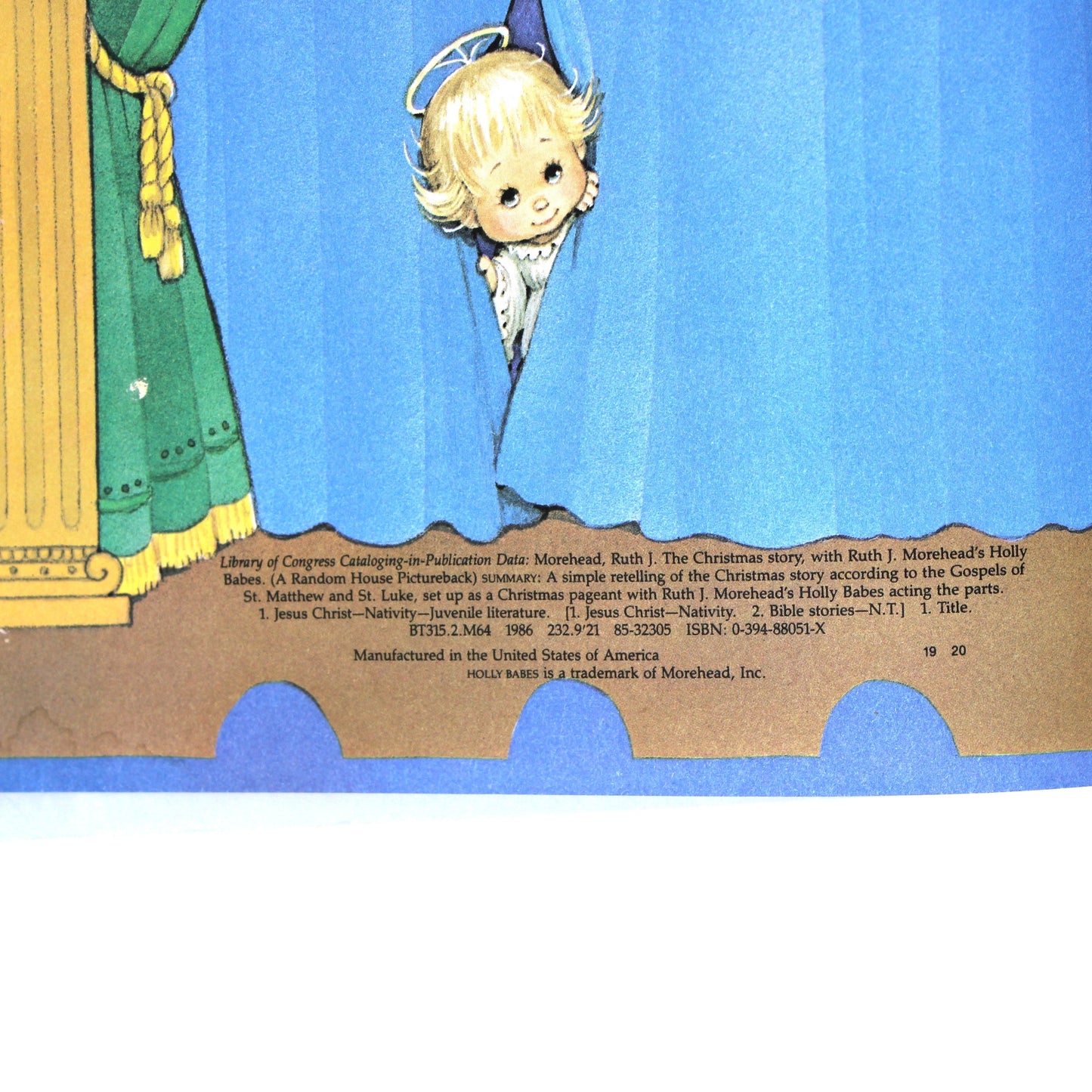 Children's Book, The Christmas Story, Ruth Morehead Holly Babes, Softcover, Vintage 1986