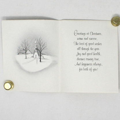 Greeting Card / Christmas Card, To Sister & Husband at Christmas, Original Vintage Stanley OZ