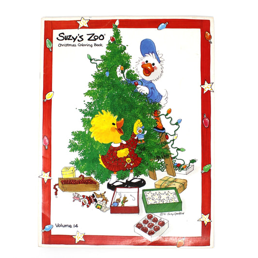 Coloring Book, Suzy's Zoo, Christmas, Volume 14, Vintage 1991