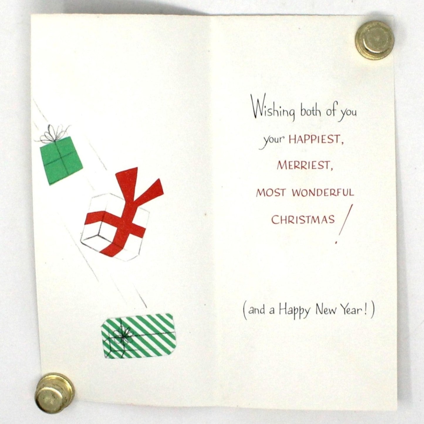 Greeting Card / Christmas Card, To Sister & Husband at Christmas, Original Vintage Stanley Greetings