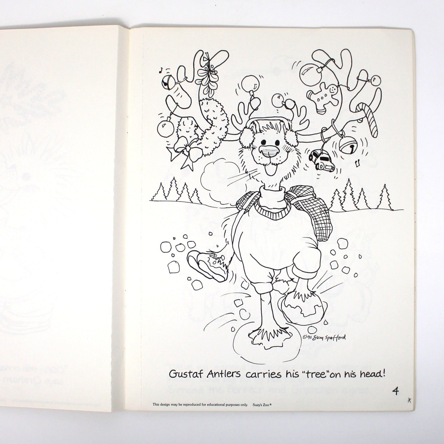 Coloring Book, Suzy's Zoo, Christmas, Volume 14, Vintage 1991