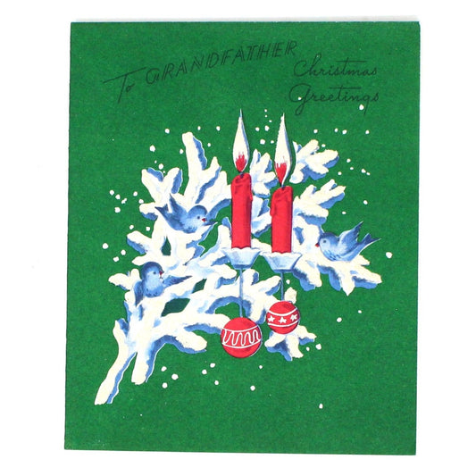 Greeting Card / Christmas Card, To Grandfather, Original Vintage Volland