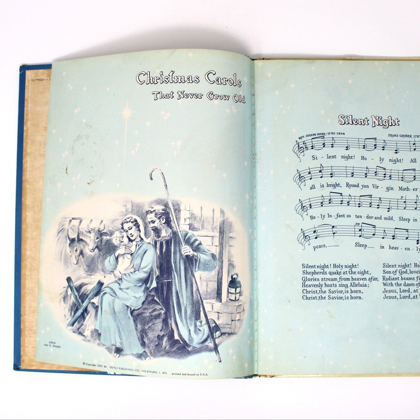 Songbook / Lead Sheet, Christmas Carols That Never Grow Old, Hardcover Ideals Publication, Vintage 1961