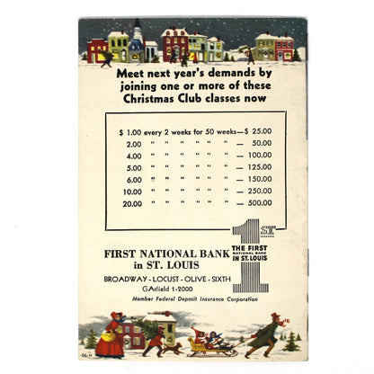 Songbook / Lead Sheet, Christmas Carols, Savings Club, Carolers, Vintage Promotional Item