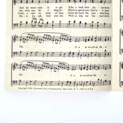 Songbook / Lead Sheet, Christmas Carols, Savings Club, Carolers, Vintage Promotional Item