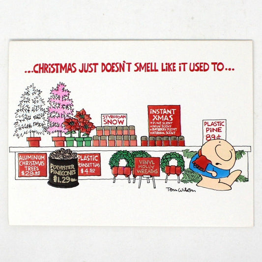 Greeting Card / Christmas Card, Ziggy, Gilded, Unused with Envelope, American Greetings, Vintage