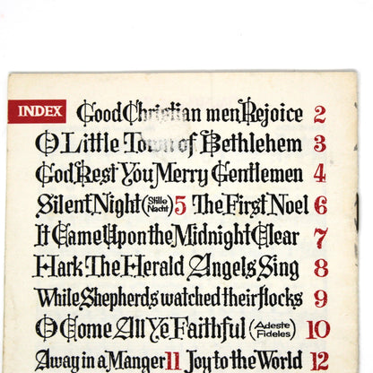 Songbook / Lead Sheet, Christmas Carols, John Hancock, Church Choir, Vintage Promotional Item