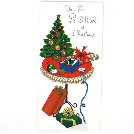 Greeting Card / Christmas Card, Fine Sister at Christmas, Original Vintage Stanley Greetings