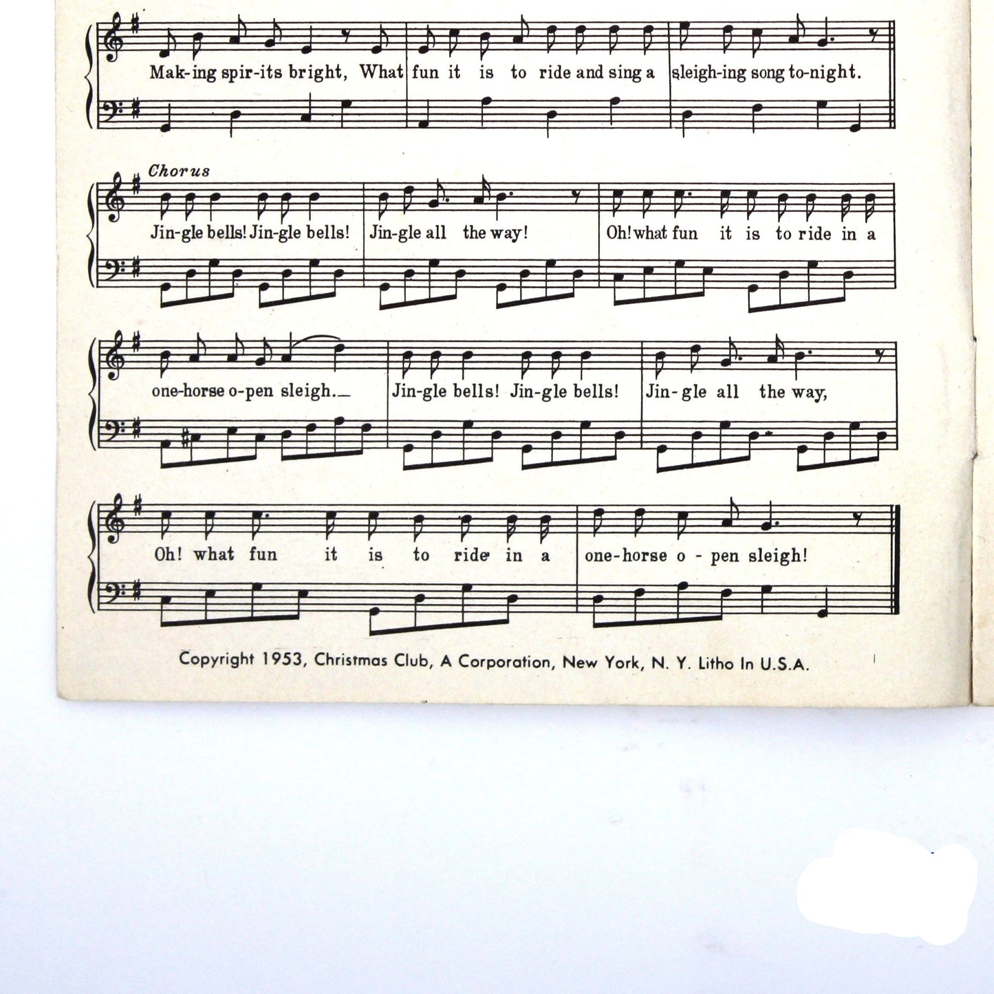 Songbook / Lead Sheet, Christmas Carols, Savings Club, Singing Girl Holding Candle, Vintage Promotional Item