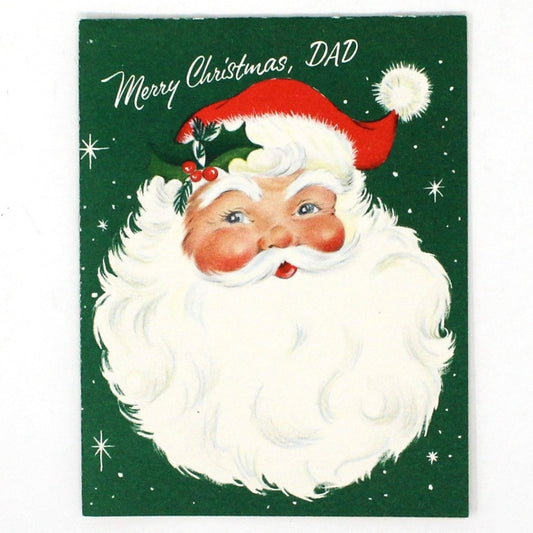 Greeting Card / Christmas Card, Merry Christmas Dad, Original Vintage Stanley Greetings