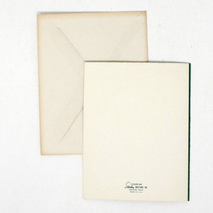 Greeting Card / Christmas Card, Dad, Santa Claus Face, Unused with Envelope, Original Stanley, Vintage