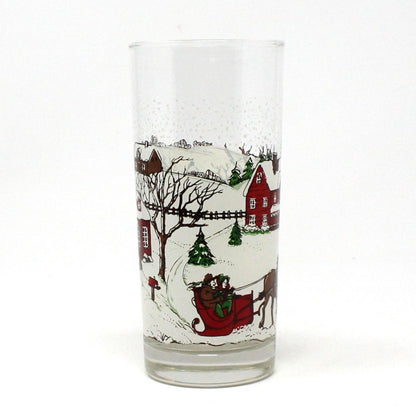 Glasses, Cocktail / Highball, Libbey, Winter Village Cooler, Vintage